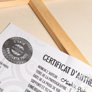 Certificat d'authenticité - Otantik.Photo