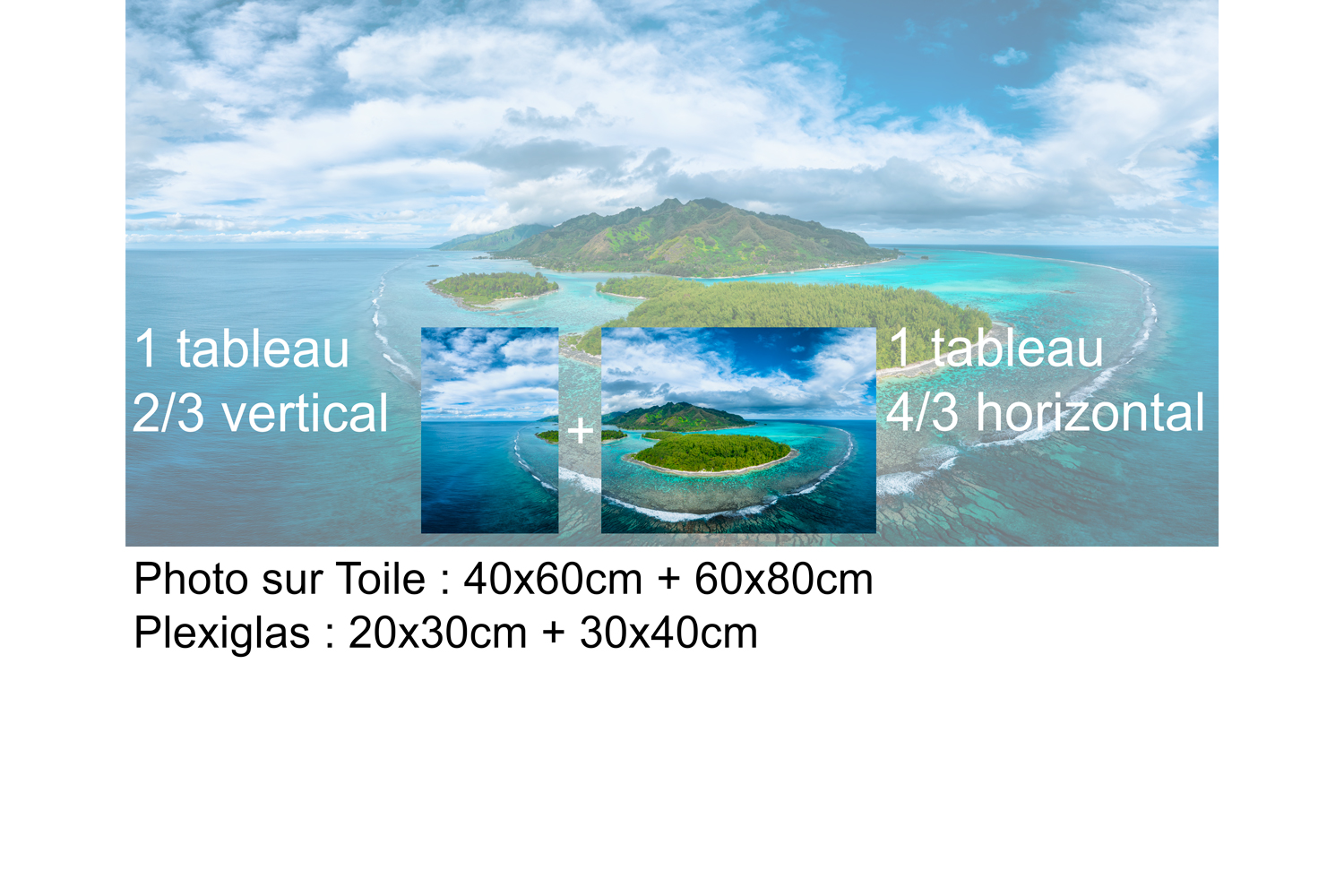 Panorama Moorea tryptique
