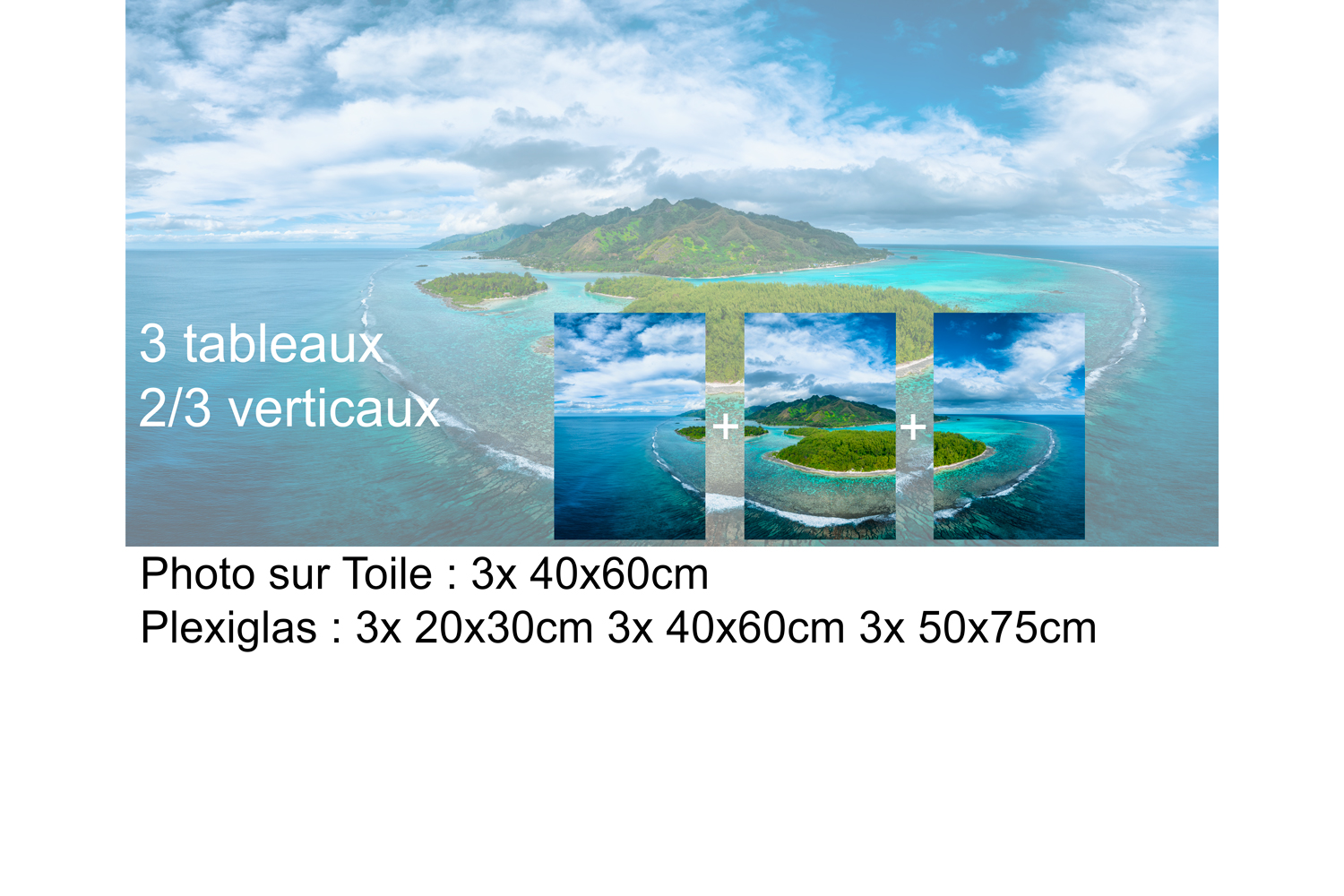 Panorama Moorea tryptique