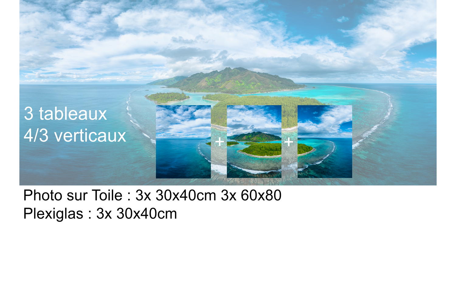 Panorama Moorea tryptique
