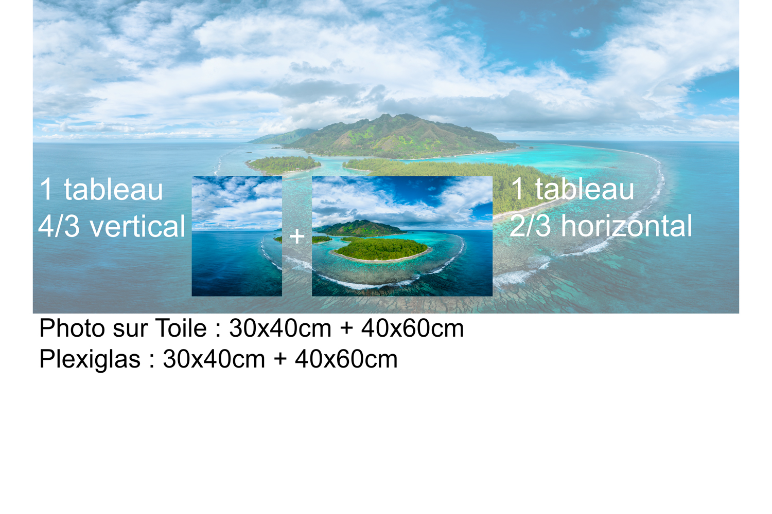 Panorama Moorea tryptique