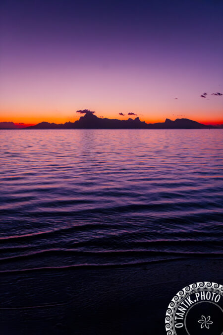 Tahiti - Soleil couchant sur Moorea