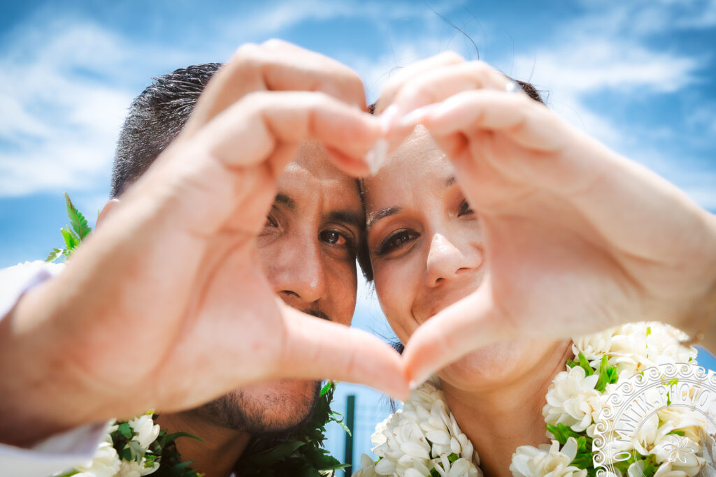 Portrait fine art d'Erika et Heiarii lors de leur mariage à Faa'a à Tahiti