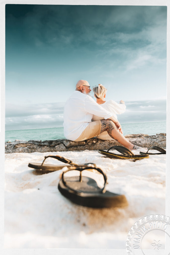 Bora bora photographer, sur la plage de Matira